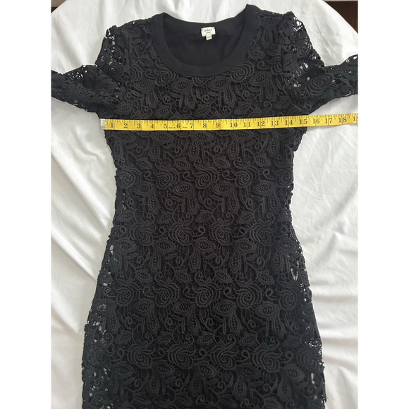 Wilifred Aritzia Floral Lace Bodycon Mini Dress Womens Size XS Black Party Event - Picture 4 of 8